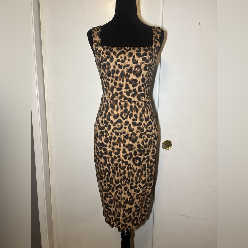 Y2K Reformation Leopard Print Midi bodycon Dress